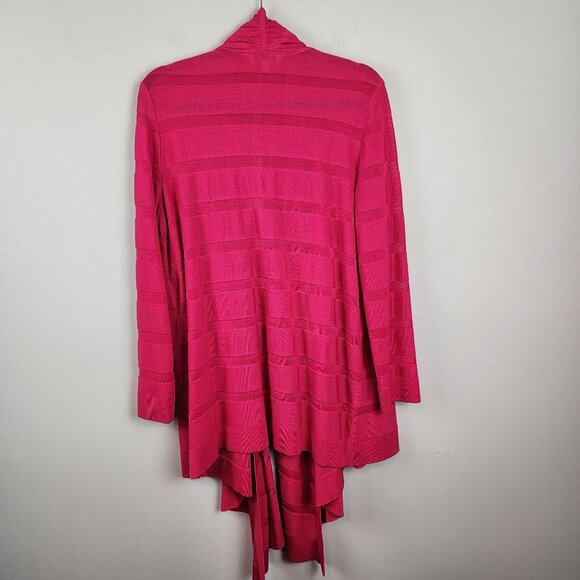 Exclusively Misook XL bundle open front cardigan Pink Black - Picture 8 of 14